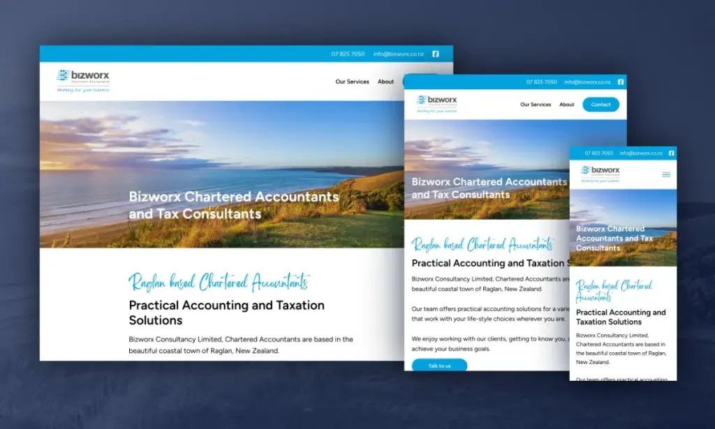 Bizworx website design.